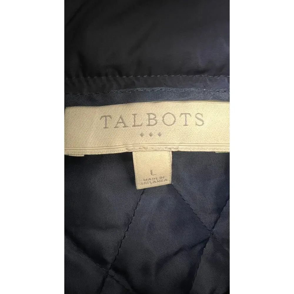 💙 Talbots L Navy Quilted Zip Vest – Classic Lightweight Layer - Picture 5 of 5